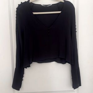 Zara crop top long sleeve